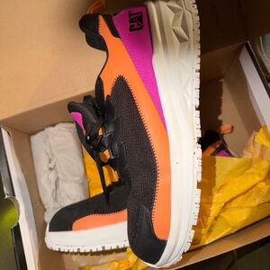 CAT Black and Orange Sneakers